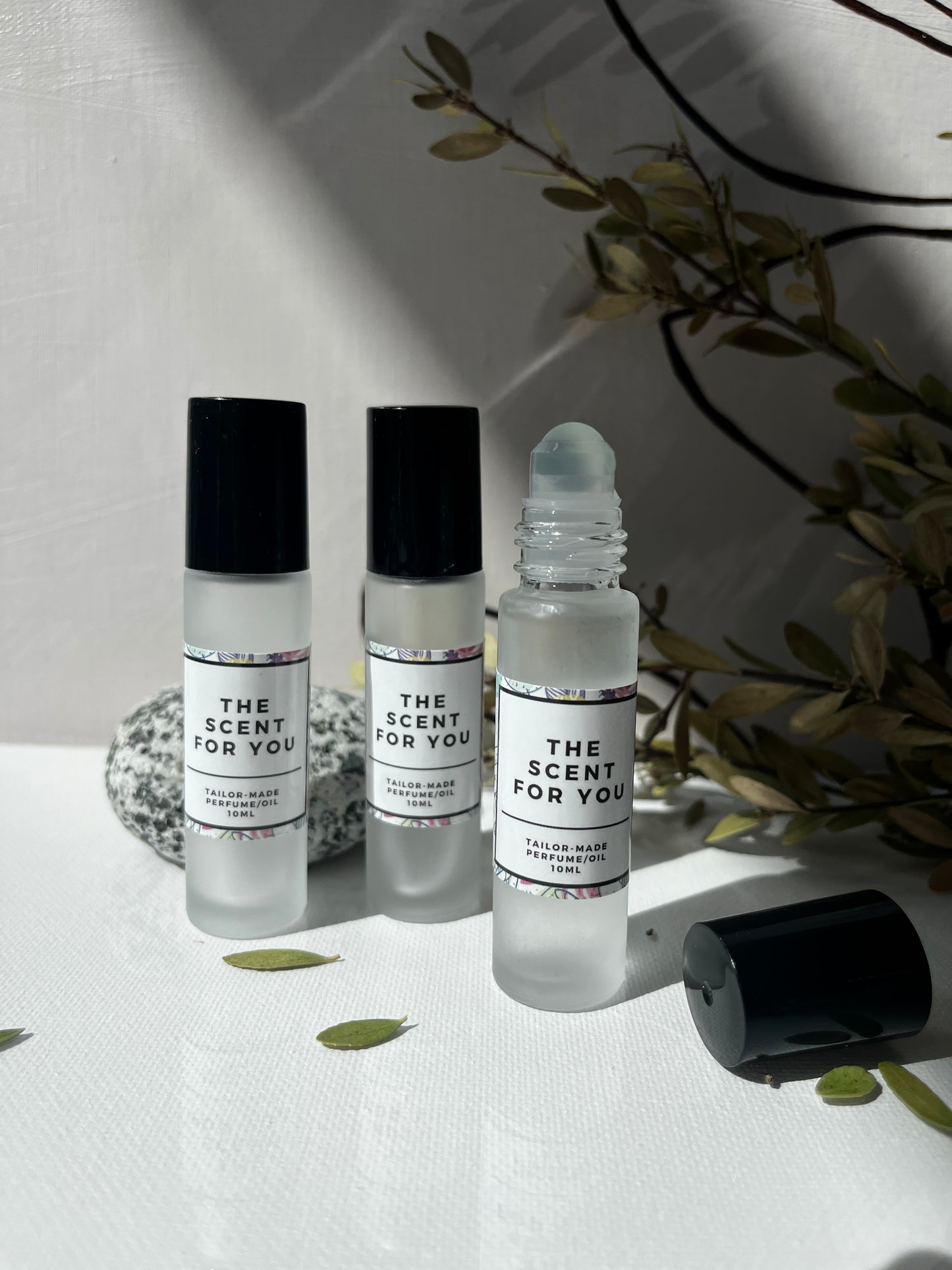 Personalized Natural Essential Oil Perfume Roller, Custom Scent Blend Perfume