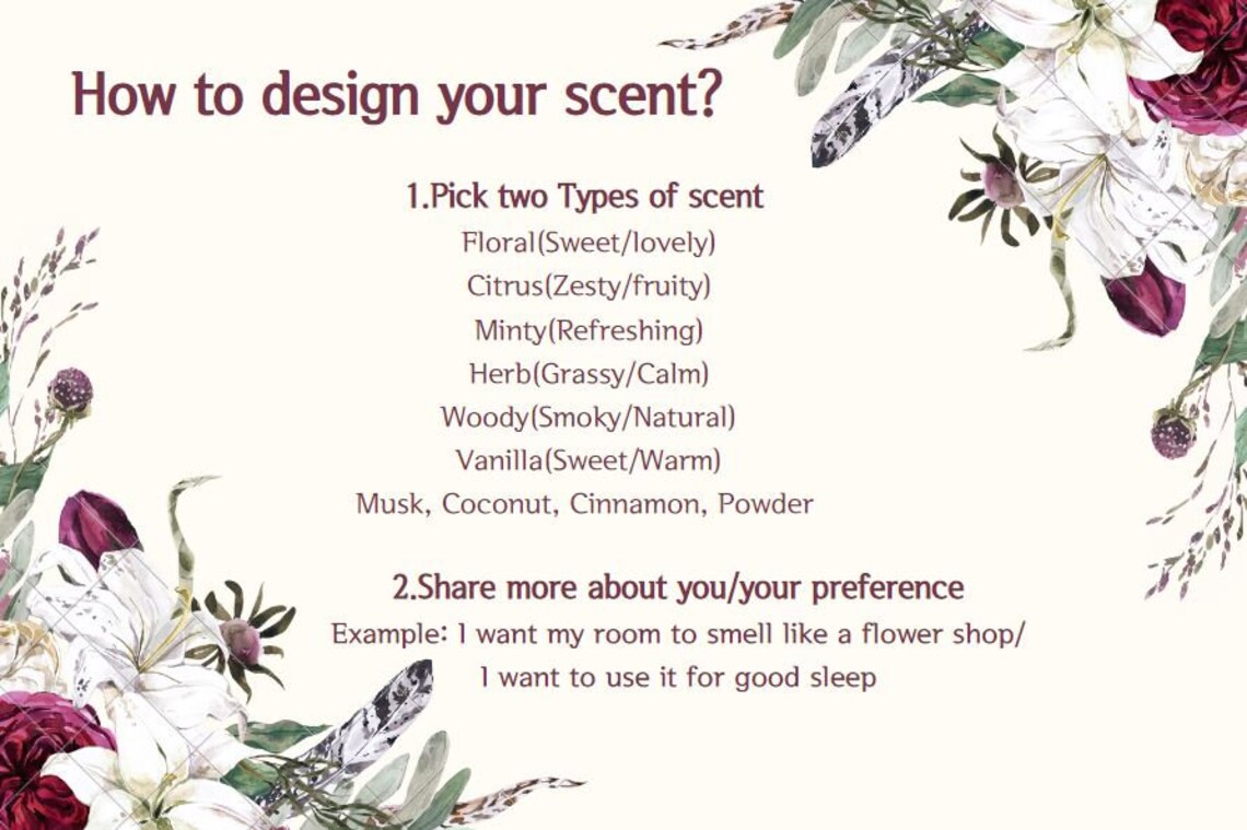 Custom Essential Oil Blend, Personalized Aromatherapy Diffuser Fragrance